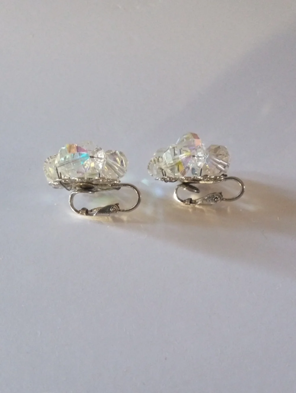 Vintage Crystal Bead Clip On Earrings - SIGNED Laguna - Picture 3 of 5